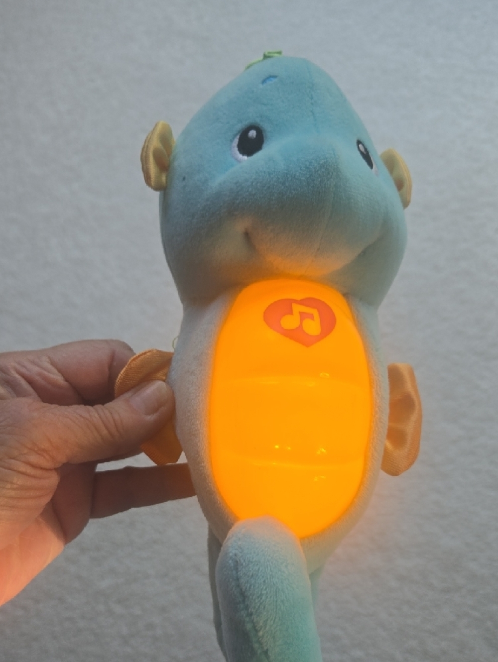 Fisher Price Blue Plush Seahorse Night Light - Picture 2 of 3
